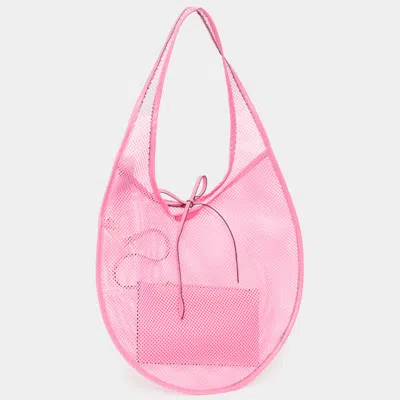Fashnzfab Mesh Tote Bag In Pink