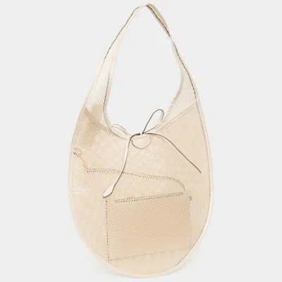 Fashnzfab Mesh Tote Bag In Sand