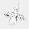 Fashnzfab Metal Angel Pendant In Silver