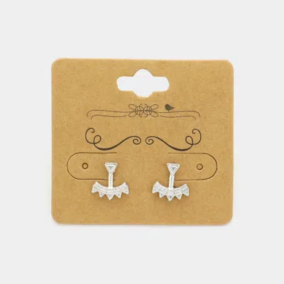 Fashnzfab Metal Aztec Pattern Stud Earrings In Multi