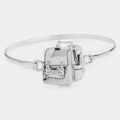 Fashnzfab Metal Backpack Bag Hook Bracelet Antique Silver In Multi