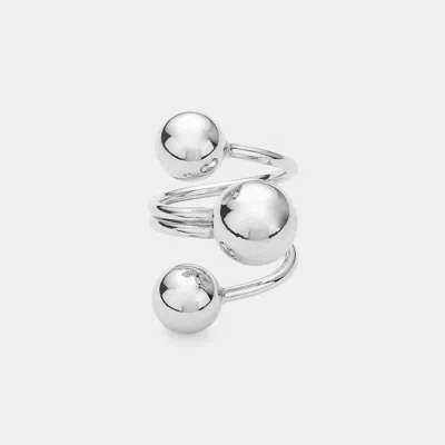 Fashnzfab Metal Ball Abstract Ring In Multi