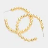 Fashnzfab Metal Ball Cluster Hoop Earrings - Gold In Gold