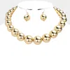 Fashnzfab Metal Ball Collar Necklace In Gold