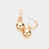 Fashnzfab Metal Ball Dangle Earrings 0.4" X 1.1 In Multi