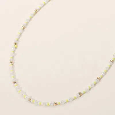 Fashnzfab Metal Ball Seed Faceted Beaded Choker Necklace In Multi