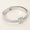 Fashnzfab Metal Bar Tip Enamel Hinged Bangle Bracelet Gray, Rhodium In Multi