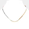 Fashnzfab Metal Beads Pointed Faceted Beaded Necklace In Multi