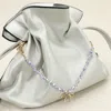 Fashnzfab Metal Bow Charm Pointed Floral Ceramic Ball Beaded Bag Charm In Multi