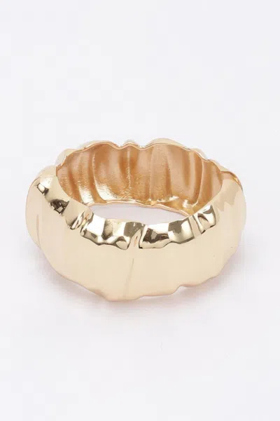 Fashnzfab Metal Bracelet In Gold