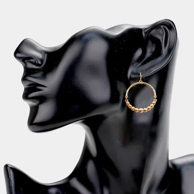 Fashnzfab Metal Bubble Cluster Detailed Link Dangle Earrings In Gold