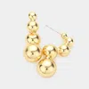Fashnzfab Metal Bubble Earrings In Gold