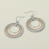 Fashnzfab Metal Bubble Layered Hoop Dangle Earrings In Multi