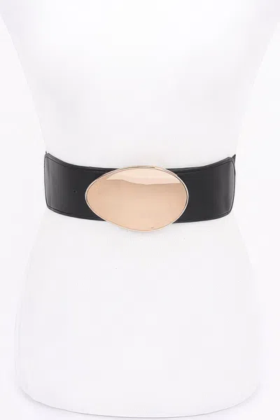 Fashnzfab Metal Buckle Elastic Belt