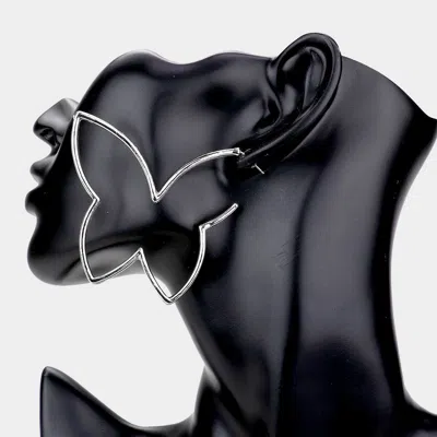 Fashnzfab Metal Buttery Earrings In Metallic