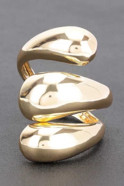 Fashnzfab Metal Casting Hinge Bracelet In Gold