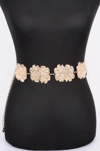 Fashnzfab Metal Chain Belt In Gold