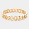 Fashnzfab Metal Chain Stretch Bracelet Gold In Gold