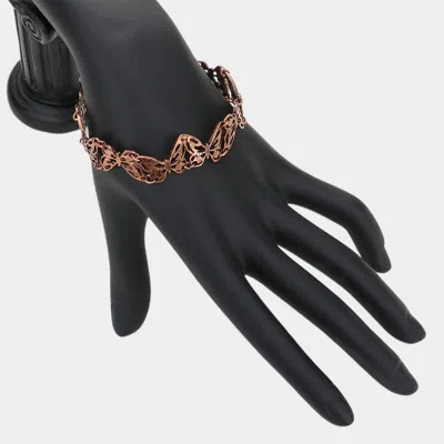 Fashnzfab Metal Cut Out Link Magnetic Bracelet Copper In Gold