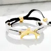 Fashnzfab Metal Dolphin Adjustable Pull Tie Bracelet Worn Gold, Worn Silver In Multi
