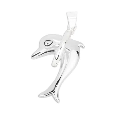 Fashnzfab Metal Dolphin Pendant - Silver