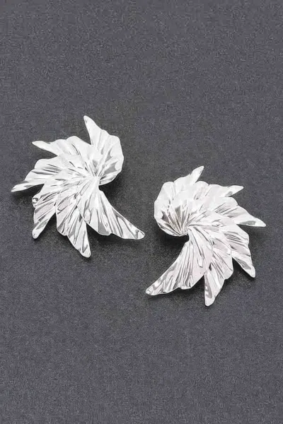 Fashnzfab Metal Earring In Silver