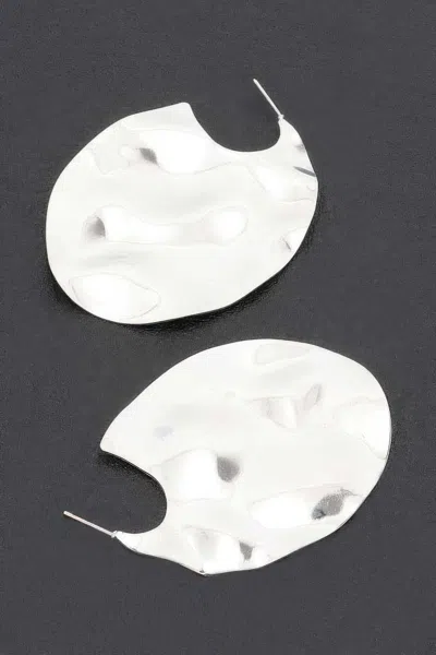 Fashnzfab Metal Earring In Silver