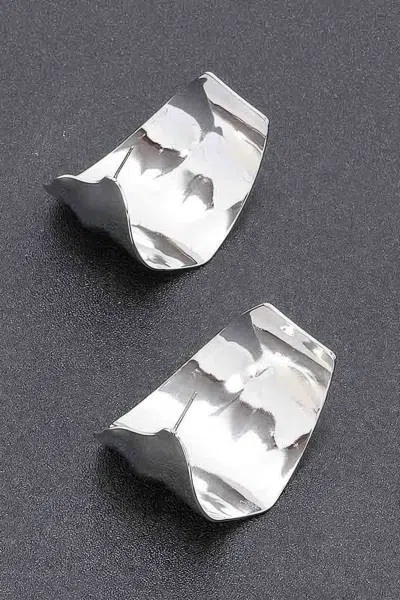 Fashnzfab Metal Earring In Silver
