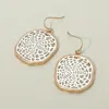 Fashnzfab Metal Filigree Dangle Earrings In Multi