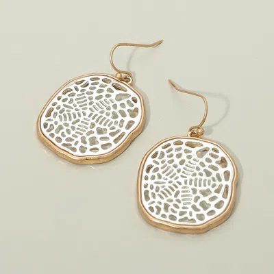 Fashnzfab Metal Filigree Dangle Earrings In Multi