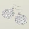 Fashnzfab Metal Filigree Flower Dangle Earrings In Multi