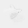Fashnzfab Metal Filigree Leaf Dangle Earrings - Rhodium In Silver