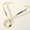 Fashnzfab Metal Geometric Choker / Collar Necklace In Gold