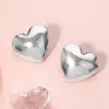 Fashnzfab Metal Heart Earrings In Multi