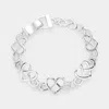Fashnzfab Metal Heart Magnetic Bracelet Silver In Metallic