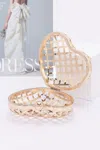 Fashnzfab Metal Heart Shape Mini Clutch In Gold