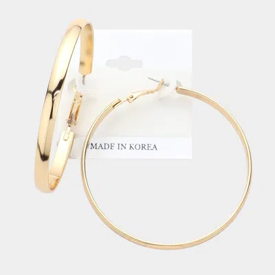 Fashnzfab Metal Hoop Earrings - Gold