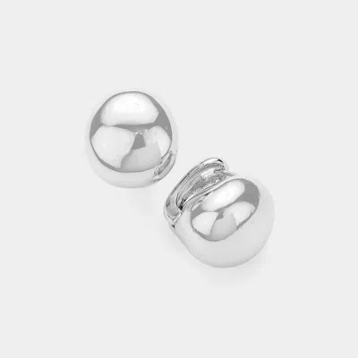 Fashnzfab Metal Huggie Earrings In Multi
