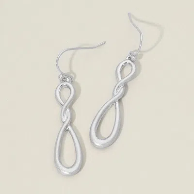 Fashnzfab Metal Infinity Twist Drop Earrings In Multi