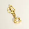 Fashnzfab Metal Initial Monogram C Keychain / Bag Charm In Gold