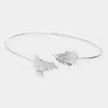 Fashnzfab Metal Leaf Bracelet Silver In Silver