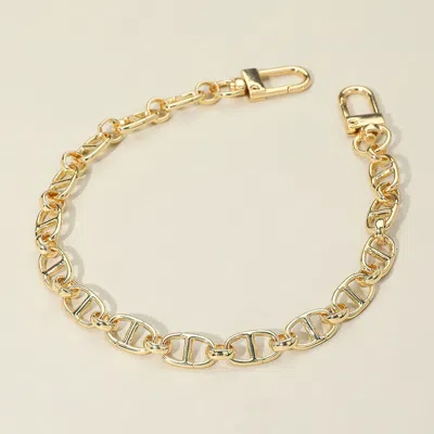 Fashnzfab Metal Mariner Link Chain Bag Charm In Gold