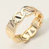 Fashnzfab Metal Mariner Link Hinged Bangle Bracelet Gold In Gold