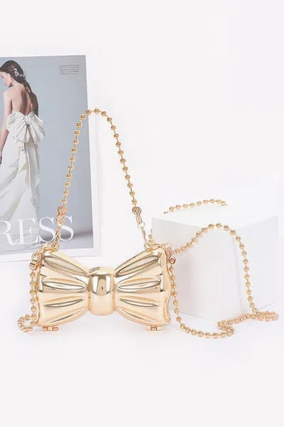 Fashnzfab Metal Mini Clutch In White