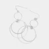 Fashnzfab Metal Multi Hoop Link Dangle Earrings In Multi