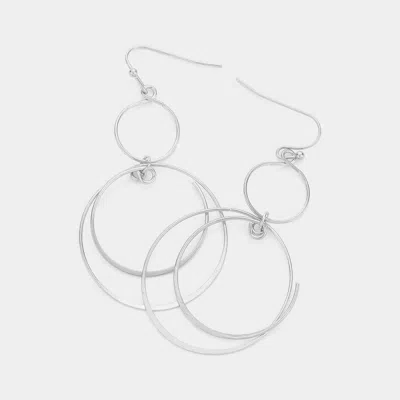 Fashnzfab Metal Multi Hoop Link Dangle Earrings