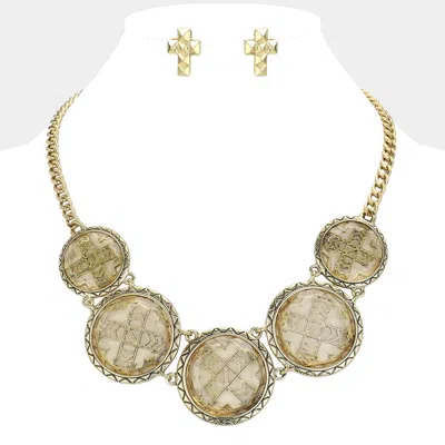 Fashnzfab Metal Necklaces In Gold