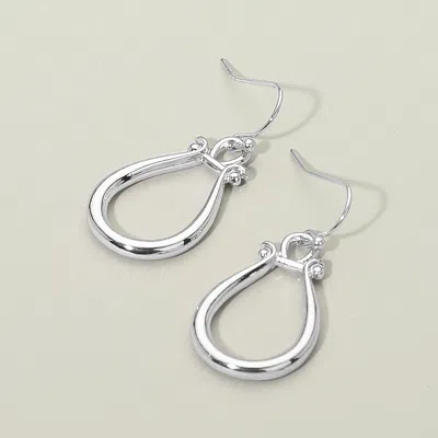 Fashnzfab Metal Open Abstract Teardrop Dangle Earrings In Multi
