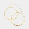 Fashnzfab Metal Open Circle Dangle Earrings - Gold In Gold
