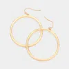 Fashnzfab Metal Open Circle Dangle Earrings - Matte Gold In Gold
